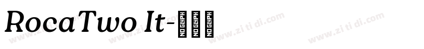 RocaTwo It字体转换